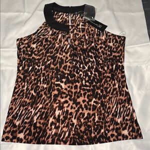 INC International Concepts Animal Print Sleeveless Blouse
